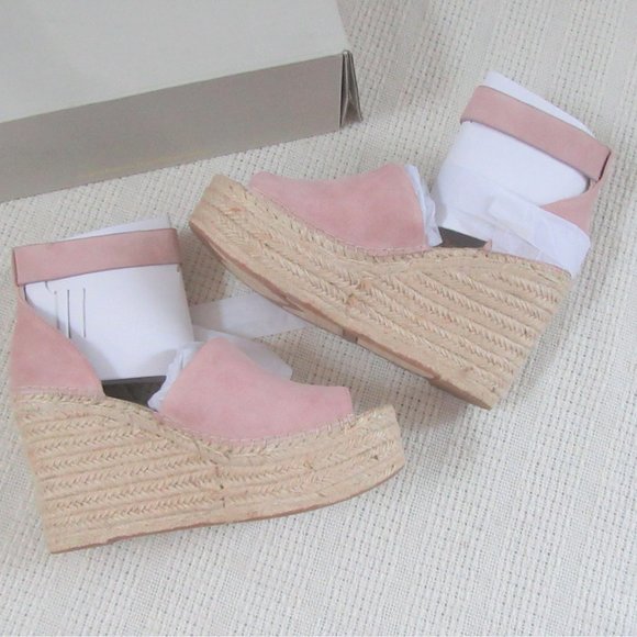 MARC FISHER Adalyn pink espadrilles sandals suede - Picture 8 of 9